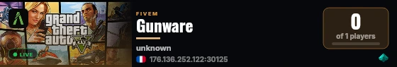 Gunware live status badge