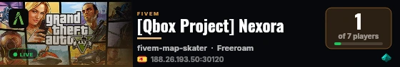 [Qbox Project] Nexora live status badge