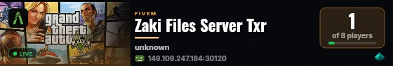 Zaki Files Server Txr live status badge