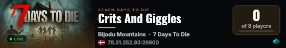 Crits And Giggles live status badge