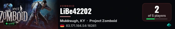LiBe42202 live status badge