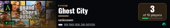 Ghost City live status badge