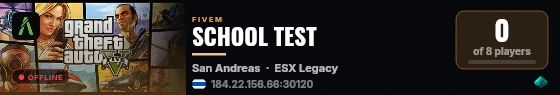 SCHOOL TEST live status badge