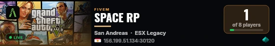 SPACE RP live status badge