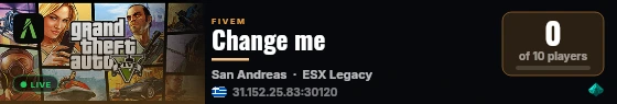 Change me live status badge