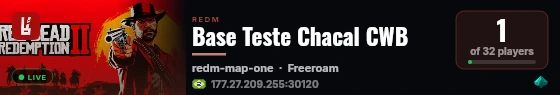 Base Teste Chacal CWB live status badge