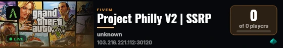 Project Philly V2 | SSRP live status badge
