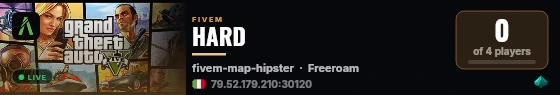 HARD live status badge