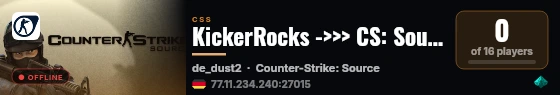 KickerRocks ->>> CS: Source Server live status badge