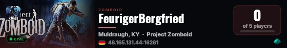 FeurigerBergfried live status badge