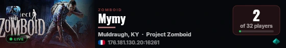 Mymy live status badge