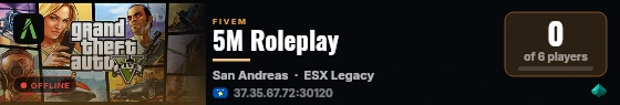 5M Roleplay live status badge