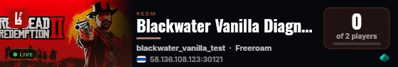 Blackwater Vanilla Diagnostic live status badge