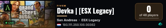 Devka | [ESX Legacy] live status badge