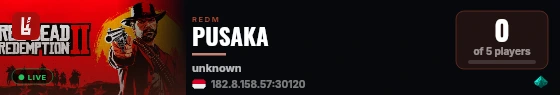 PUSAKA live status badge