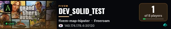 DEV_SOLID_TEST live status badge