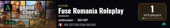 Fuse Romania Roleplay  live status badge