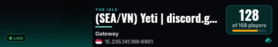 (SEA/VN) Yeti | discord.gg/yeti live status badge