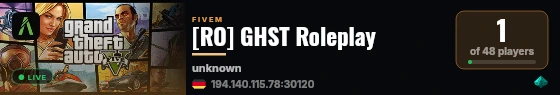 [RO] GHST Roleplay live status badge