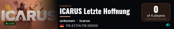 ICARUS Letzte Hoffnung live status badge