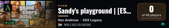 Sandy's playground | [ESX Legacy] live status badge