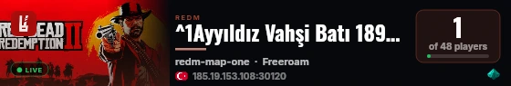 ^1Ayyıldız Vahşi Batı 1899 Hard RolePlay live status badge