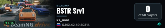BSTR Srv1 live status badge