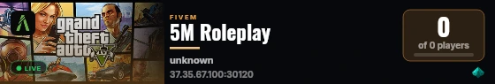 5M Roleplay live status badge