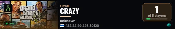 CRAZY live status badge