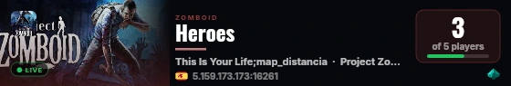 Heroes live status badge