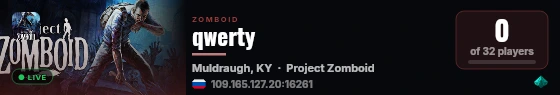 qwerty live status badge