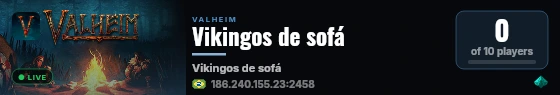 Vikingos de sofá live status badge