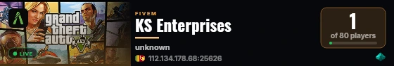 KS Enterprises live status badge