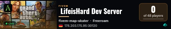  LifeisHard Dev Server live status badge