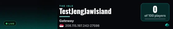 TestJengJawIsland live status badge