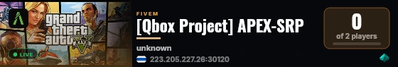 [Qbox Project] APEX-SRP live status badge