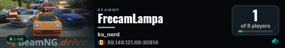 FrecamLampa live status badge