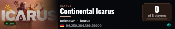 Continental Icarus live status badge