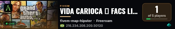 VIDA CARIOCA 👿 FACS LIVRES 👿  live status badge