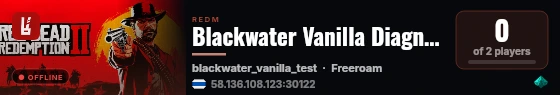Blackwater Vanilla Diagnostic live status badge