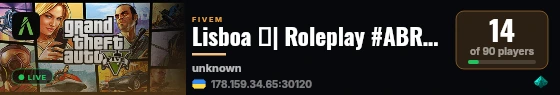 Lisboa 🌉| Roleplay #ABRIU HOJE live status badge