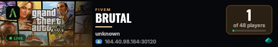 BRUTAL live status badge