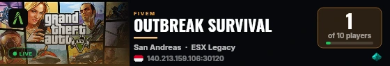 OUTBREAK SURVIVAL live status badge