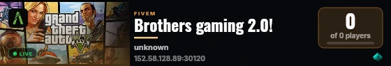 Brothers gaming 2.0! live status badge