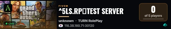 ^5LS.RPㆍTEST SERVER️ live status badge