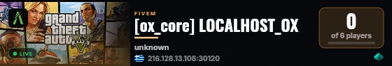 [ox_core] LOCALHOST_OX live status badge