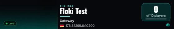Floki Test live status badge