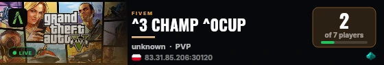 ^3 CHAMP ^0CUP live status badge