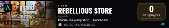 REBELLIOUS STORE live status badge