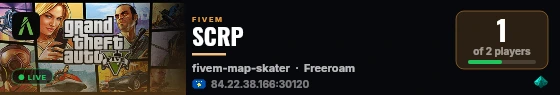 SCRP live status badge